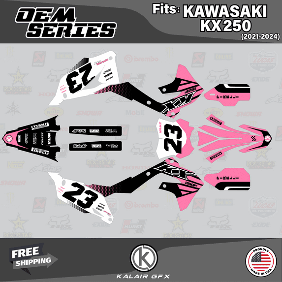 Kalair GFX Graphics Kit for Kawasaki KX250F (2021-2023) Oem Series