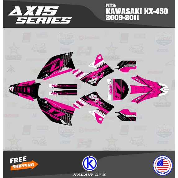 Kalair GFX Graphics Kit for Kawasaki KX450F (2009-2011) Axis Series