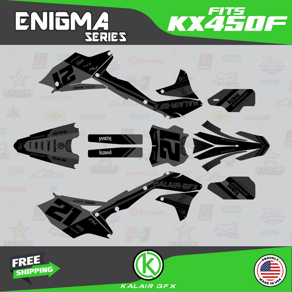 Kalair GFX Graphics Kit for Kawasaki KX450F (2016-2018) Enigma Series