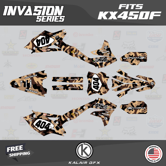 Kalair GFX Graphics Kit for Kawasaki KX450F (2016-2018) Invasion Series