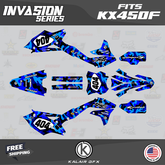 Kalair GFX Graphics Kit for Kawasaki KX450F (2016-2018) Invasion Series