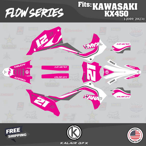 Kalair GFX Graphics Kit for Kawasaki KX450F (2019-2023) Flow Series