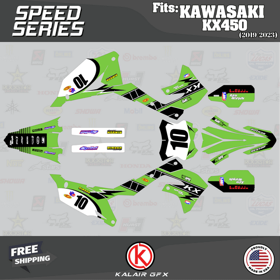 Kalair GFX Graphics Kit for Kawasaki KX450F (2019-2023) Speed Series