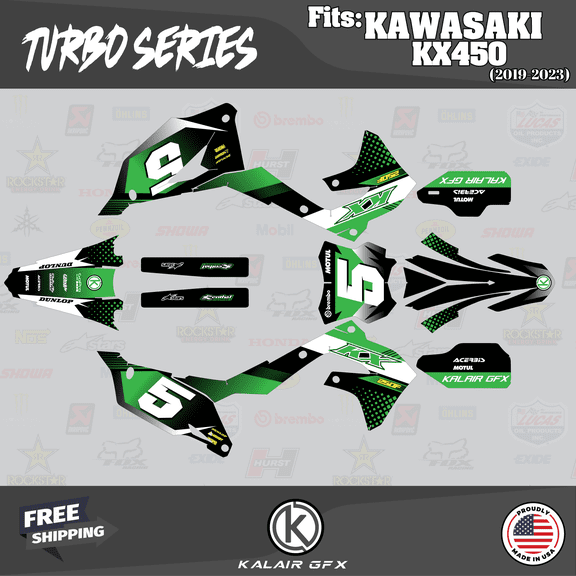 Kalair GFX Graphics Kit for Kawasaki KX450F (2019-2023) Turbo Series