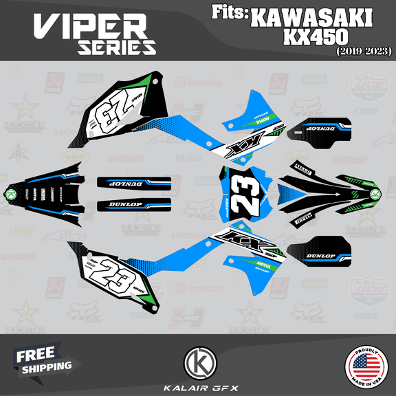 Kalair GFX Graphics Kit for Kawasaki KX450F (2019-2023) Viper Series