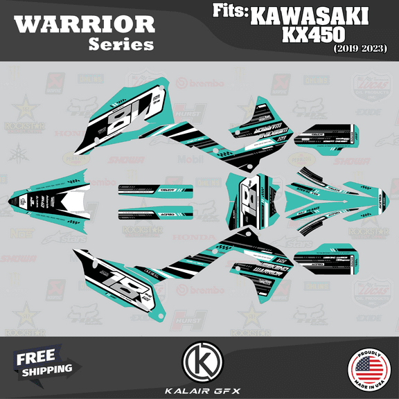 Kalair GFX Graphics Kit for Kawasaki KX450F (2019-2023) Warrior Series