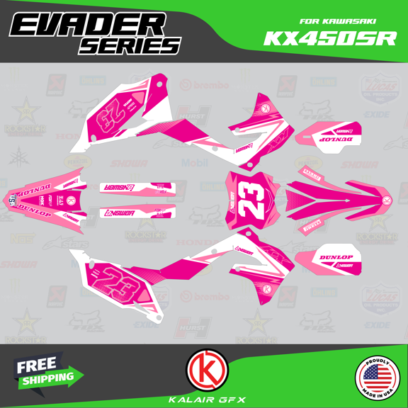 Kalair GFX Graphics Kit for Kawasaki KX450SR (2021-2023) Evader Series