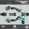 thumbnail image 1 of Kalair GFX Graphics Kit for Kawasaki KX60 (1984-2004) Evader Series, 1 of 5