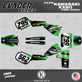 thumbnail image 1 of Kalair GFX Graphics Kit for Kawasaki KX60 (1984-2004) Evader Series, 1 of 5