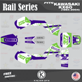 thumbnail image 1 of Kalair GFX Graphics Kit for Kawasaki KX60 (1984-2004) Rail Series, 1 of 5
