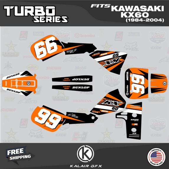 Kalair GFX Graphics Kit for Kawasaki KX60 (1984-2004) Turbo Series