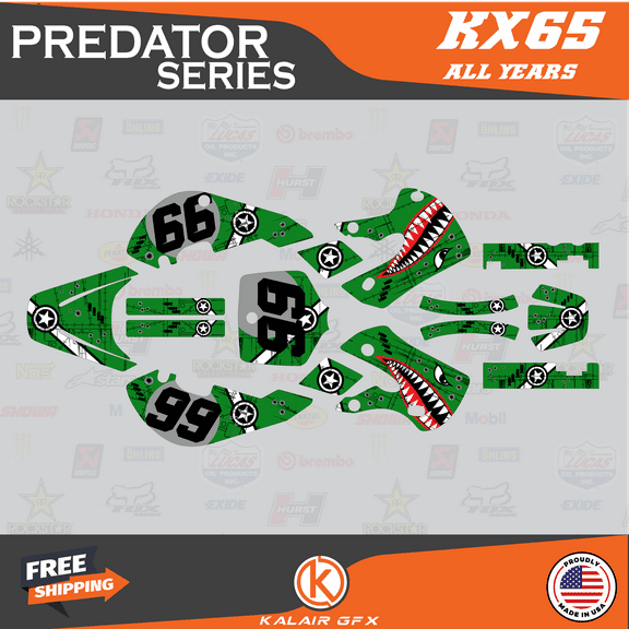Kalair GFX Graphics Kit for Kawasaki KX65 (1999-2023) Predator Series