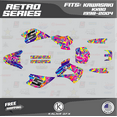 thumbnail image 1 of Kalair GFX Graphics Kit for Kawasaki KX80 (1998-2004) Retro Series, 1 of 5
