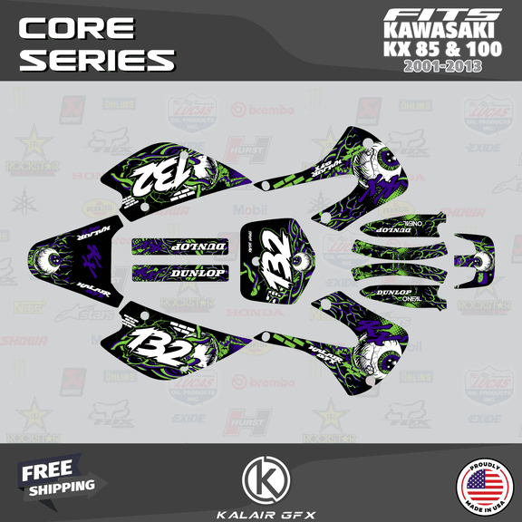 Kalair GFX Graphics Kit for Kawasaki KX85 (2001-2013) Core Series