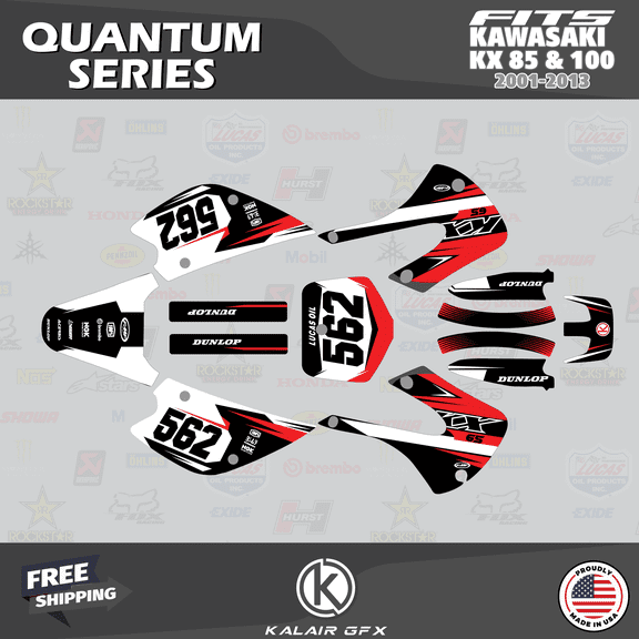 Kalair GFX Graphics Kit for Kawasaki KX85 (2001-2013) Quantum Series