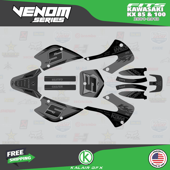 Kalair GFX Graphics Kit for Kawasaki KX85 (2001-2013) Venom Series