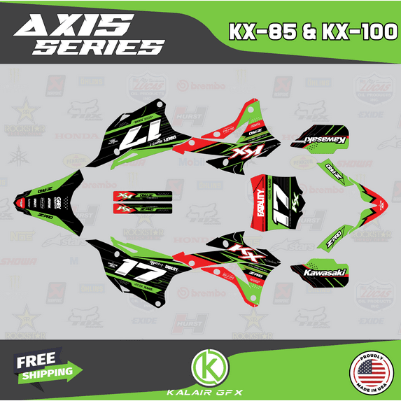 Kalair GFX Graphics Kit for Kawasaki KX85 (2014-2021) Axis Series