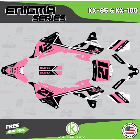 Kalair GFX Graphics Kit for Kawasaki KX85 (2014-2021) Enigma Series