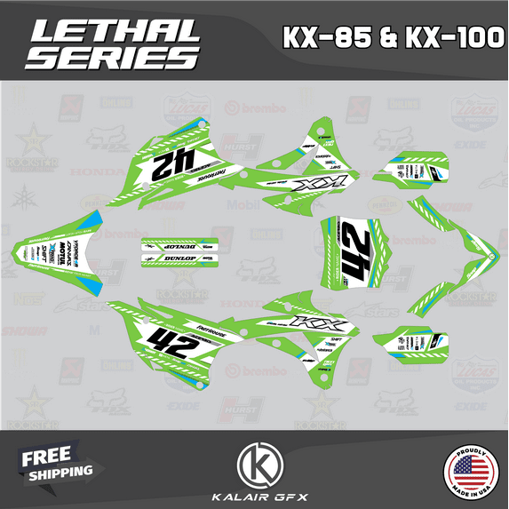 Kalair GFX Graphics Kit for Kawasaki KX85 (2014-2021) Lethal Series