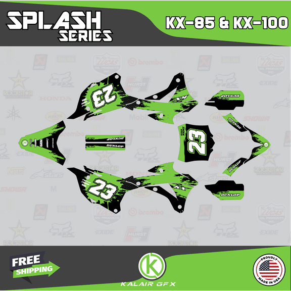 Kalair GFX Graphics Kit for Kawasaki KX85 (2014-2021) Splash Series