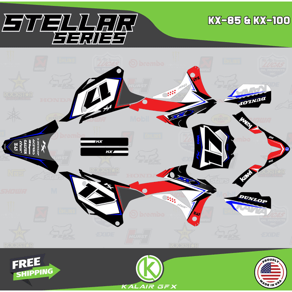 Kalair GFX Graphics Kit for Kawasaki KX85 (2014-2021) Stellar Series