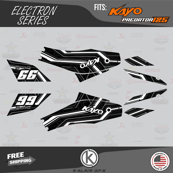 Kalair GFX Graphics Kit for Kayo ATV Predator 125 (All Years) Electron Series