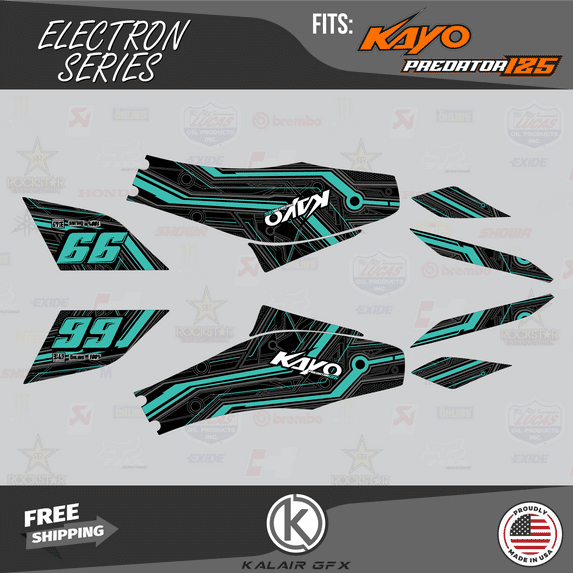 Kalair GFX Graphics Kit for Kayo ATV Predator 125 (All Years) Electron Series