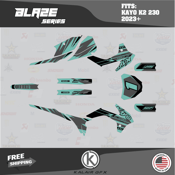 Kalair GFX Graphics Kit for Kayo K2 230 (All Years) Blaze Series