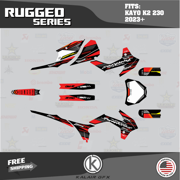 Kalair GFX Graphics Kit for Kayo K2 230 (All Years) Rugged Series
