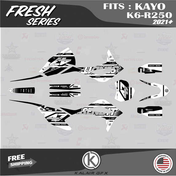 Kalair GFX Graphics Kit for Kayo K6-R250 (2021+) Fresh Series