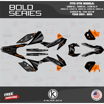 Kalair GFX Graphics Kit for KTM Enduro 2-Stroke 125 XC, 250 XC and 300 ...