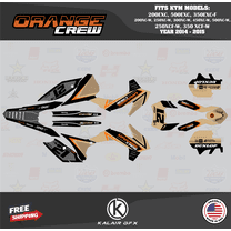 Kalair GFX Graphics Kit for KTM Enduro 2-Stroke 125 XC, 250 XC and 300 ...