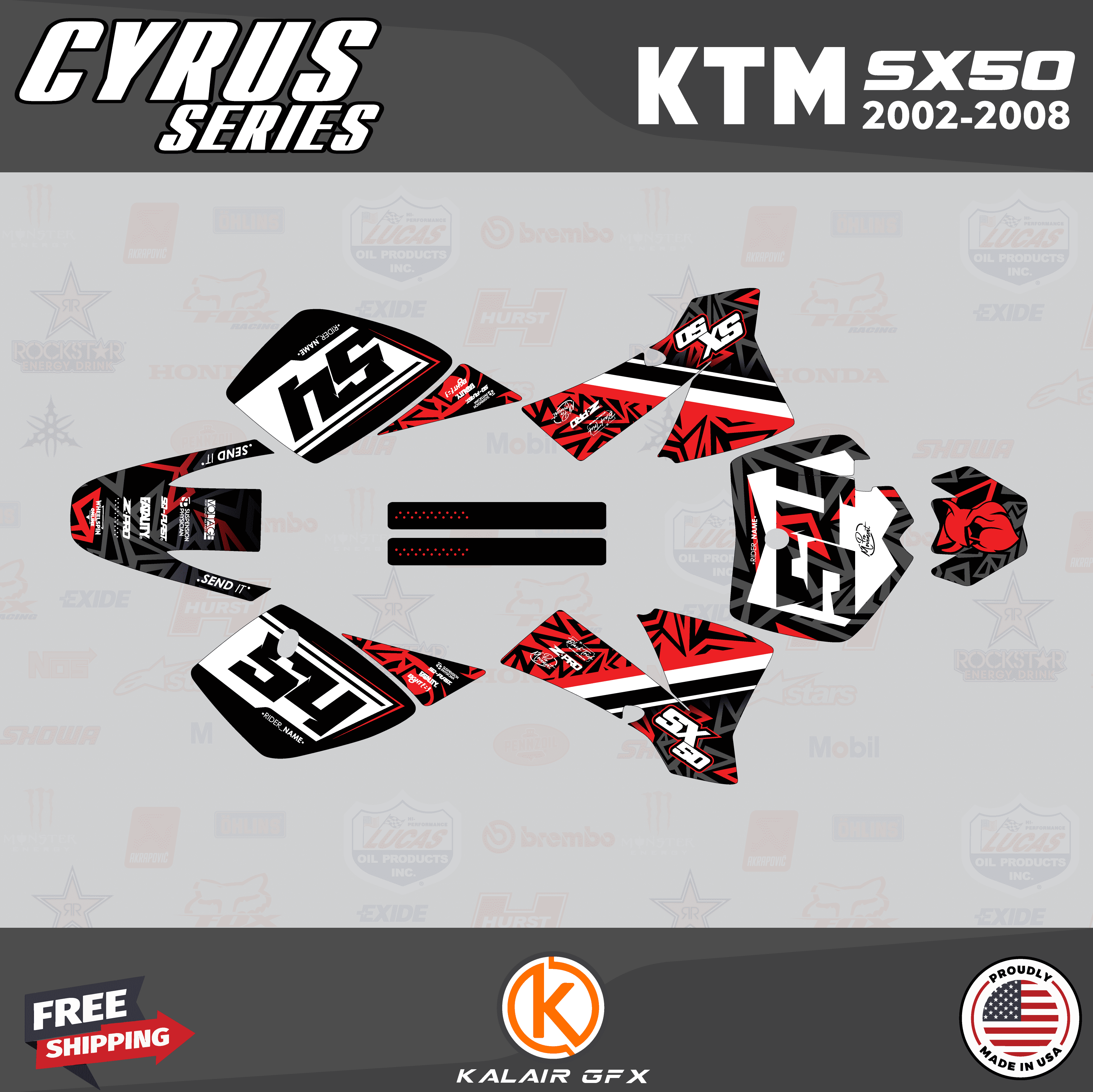 Ktm Mini Graphics Kalair GFX Graphics Kit for Ktm 50SX MINI Cyrus Series - Walmart.com