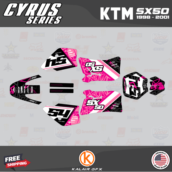 Kalair GFX Graphics Kit for Ktm 50SX MINI SX50 (1998-2001) Cyrus Series