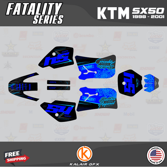 Kalair GFX Graphics Kit for Ktm 50SX MINI SX50 (1998-2001) Fatality Series