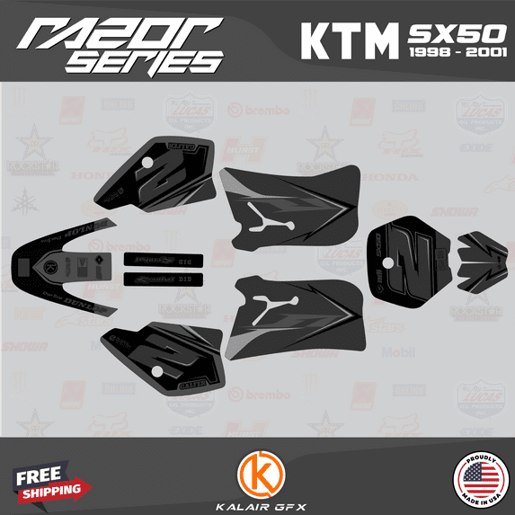 Kalair GFX Graphics Kit for Ktm 50SX MINI SX50 (1998-2001) Razor Series