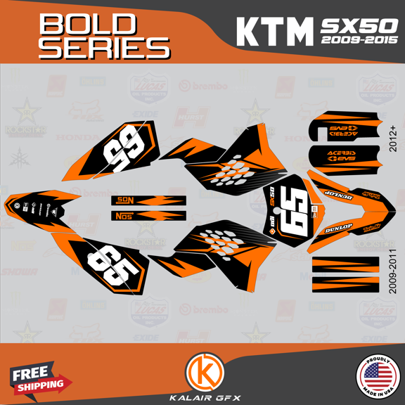 Kalair GFX Graphics Kit for Ktm 50SX MINI SX50 (2009-2015) Bold Series