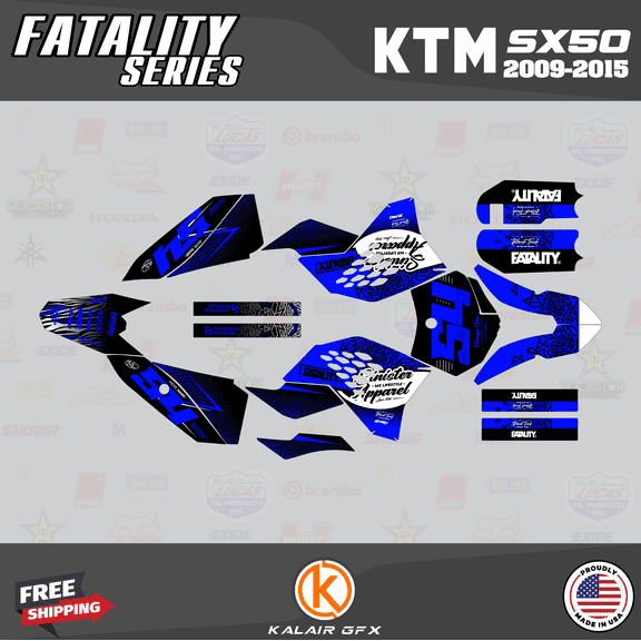 Kalair GFX Graphics Kit for Ktm 50SX MINI SX50 (2009-2015) Fatality Series
