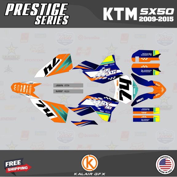Kalair GFX Graphics Kit for Ktm 50SX MINI SX50 (2009-2015) Prestige Series