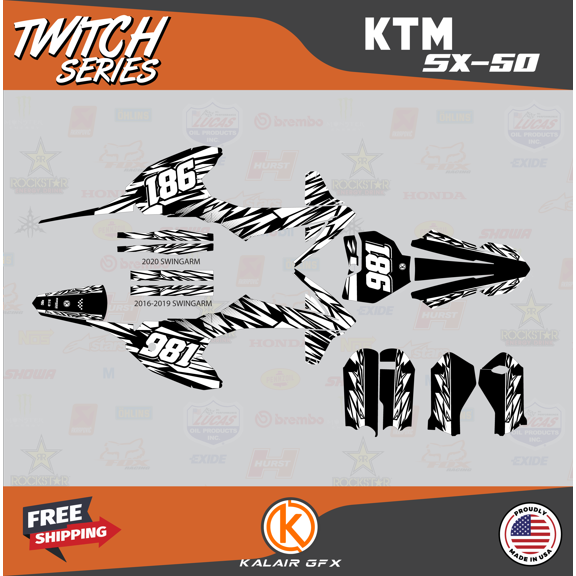 Kalair GFX Graphics Kit for Ktm 50SX MINI SX50 (2019) Twitch Series