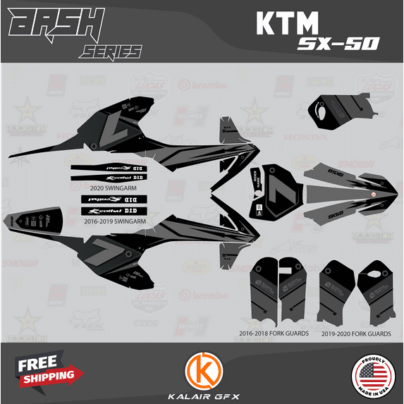 Kalair GFX Graphics Kit for Ktm 50SX MINI SX50 (2020-2023) Bash Series