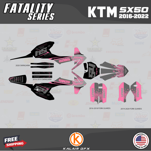 Kalair GFX Graphics Kit for Ktm 50SX MINI SX50 (2020-2023) Fatality Series
