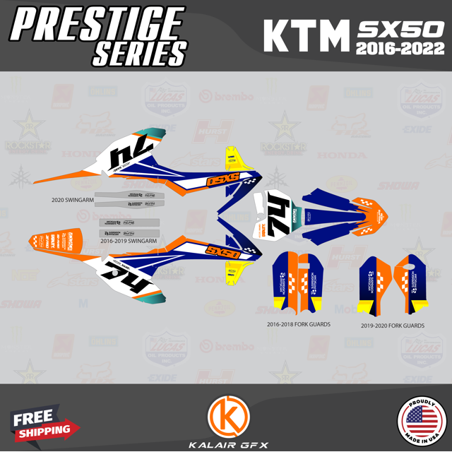 Mini Plan Kalair GFX Graphics Kit for Ktm 50SX MINI SX50 (2020-2023) Prestige ...