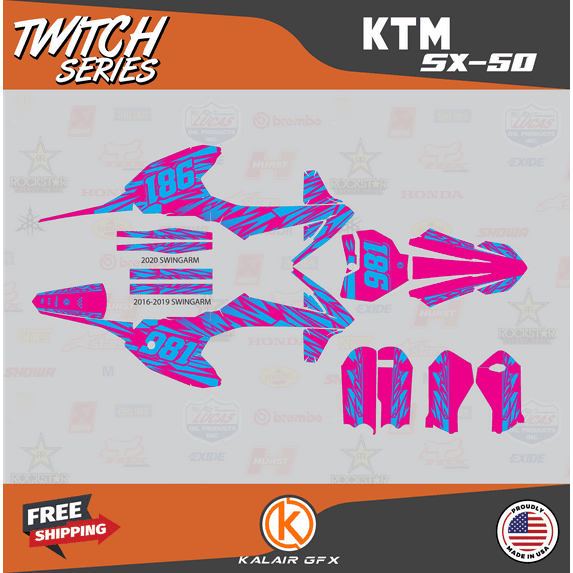 Kalair GFX Graphics Kit for Ktm 50SX MINI SX50 (2020-2023) Twitch Series