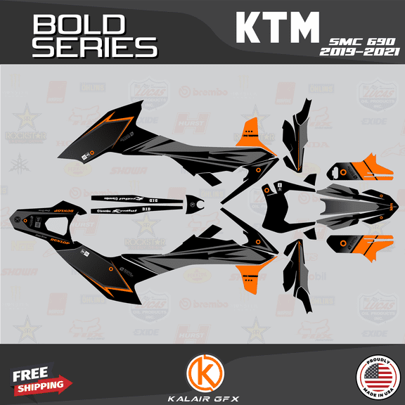 Kalair GFX Graphics Kit for Ktm 690 SMC-R (2019-2023) Bold Series