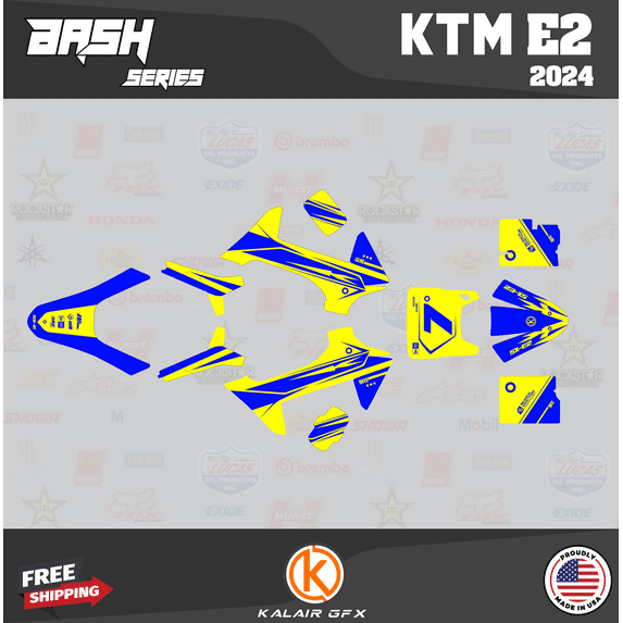 Kalair GFX Graphics Kit for Ktm ELECTRIC MINI SX-E2 (2024) Bash Series