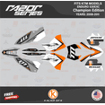 thumbnail image 1 of Kalair GFX Graphics Kit for Ktm Enduro 530 EXC Champions Edition (2008-2011) Razor Series, 1 of 5