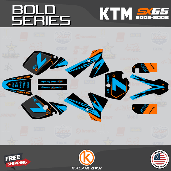 Kalair GFX Graphics Kit for Ktm SX65 (2002-2008) Bold Series