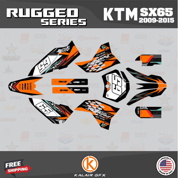 Kalair GFX Graphics Kit for Ktm SX65 (2009-2015) Rugged Series