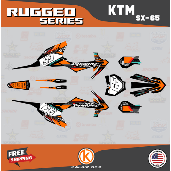 Kalair GFX Graphics Kit for Ktm SX65 (2016-2023) Rugged Series